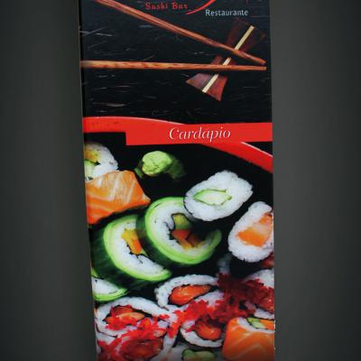 Cardápio de Couro Sintético Kareya